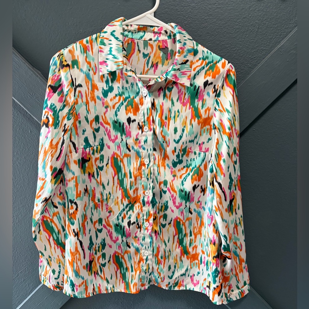 Colorful Abstract Print Women's Top